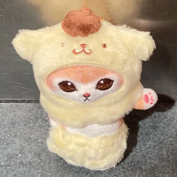 🐶🐱14.5cm Sanrio Mofusand Cat Cross-Dressing Pom Pom Purin Puppy Plush Stuff Doll - Picture 4 of 7